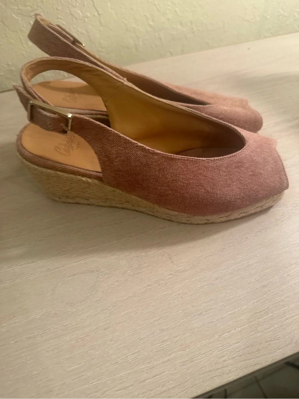 Castaner dolsalia  dusty pink espadrille 36/6 like new